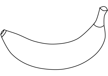 Банан раскраска для детей