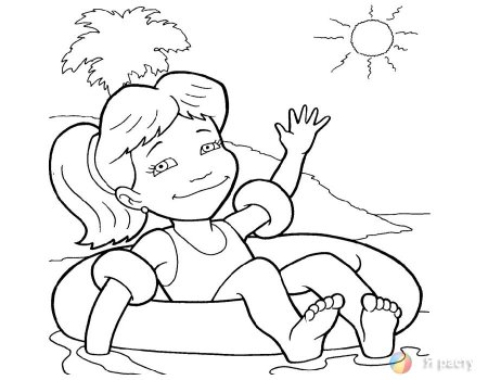 Раскраски лето для детей 5-6 лет