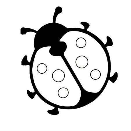 Божья коровка рисунок для детей для раскрашивания