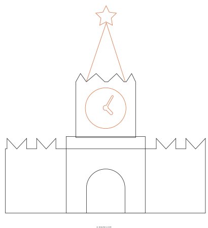 Собор Василия Блаженного раскраска