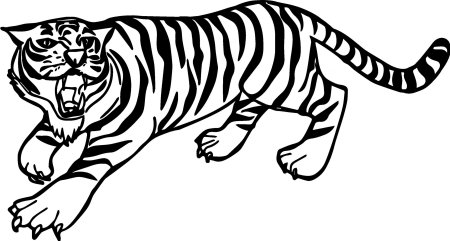 Трафарет тигра для рисования для детей (50 фото)