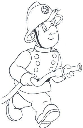 Пожарник рисунок