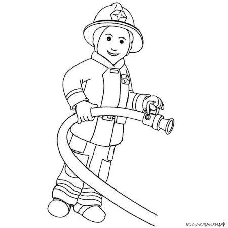 Трафарет пожарного для детей (46 фото)