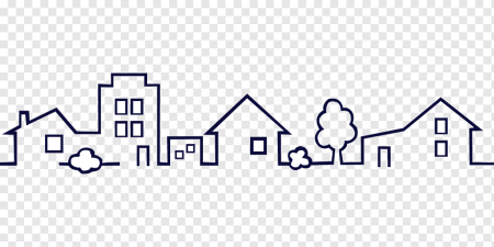 Силуэты домов для детей