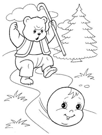 Раскраска сказки Курочка Ряба для детей 2-3 лет
