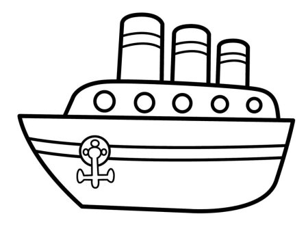 Раскраска. Кораблик