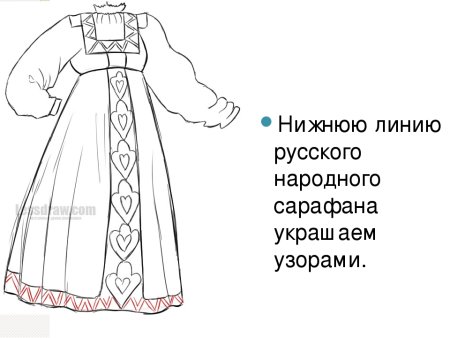 Русский народный костюм рисунок