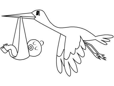 Аист рисунок для детей