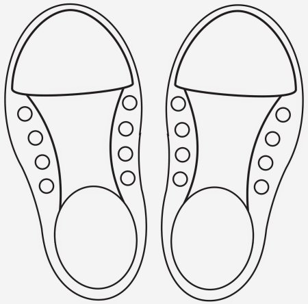 Ботинки трафареты для детей