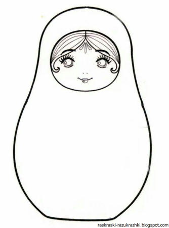Трафарет Матрешка а4