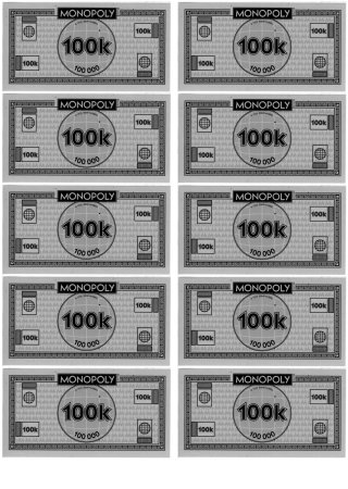 Деньги для монополии 10