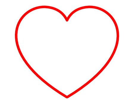 Сердечко контур
