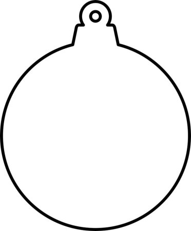 Новогодний шар шаблон