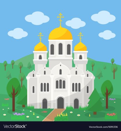 Православный храм рисунок