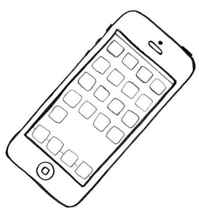 Смартфон раскраска для детей