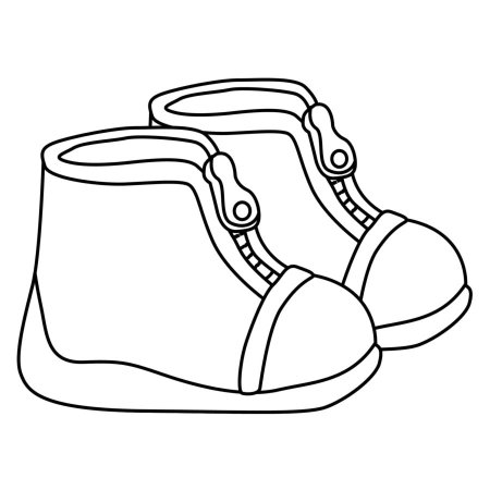 Ботинки раскраска для детей