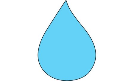 Раскраска капелька воды для детей