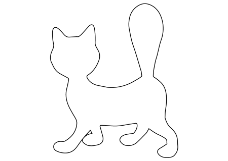 Трафарет кошки