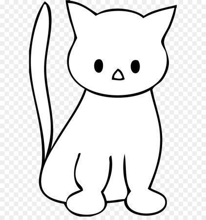 Котик трафарет