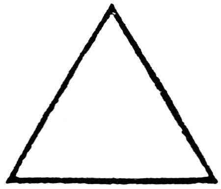 Трафарет треугольника для детей (44 фото)