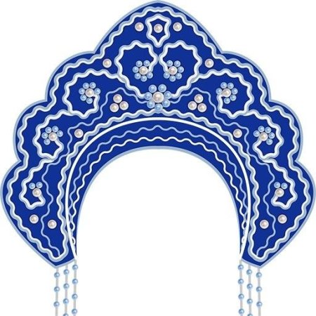 Кокошник Снегурочки вектор