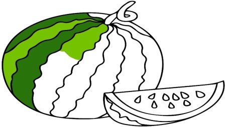 Арбуз раскраска