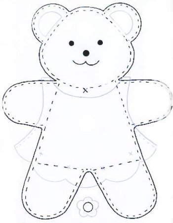 Мишка из фетра выкройка