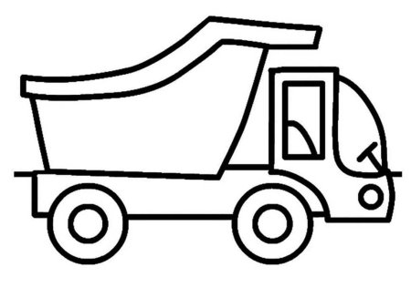 Трафарет грузовика для детей (44 фото)