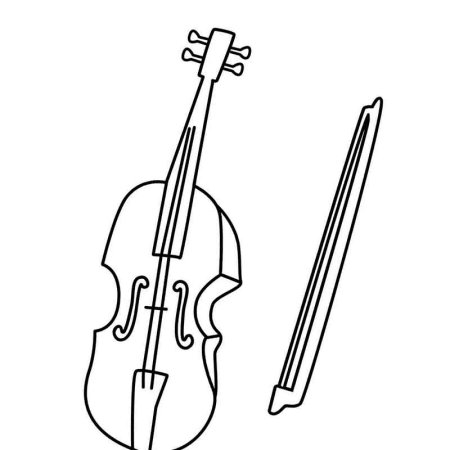 Рисунок скрипки для детей 4 класса