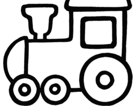 Поезд раскраска для детей 2-3 лет