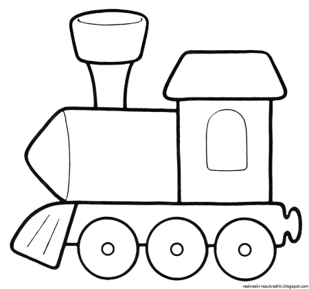 Раскраска паровозик