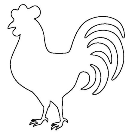 Петух раскраска