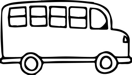 Раскраска автобус с пассажирами