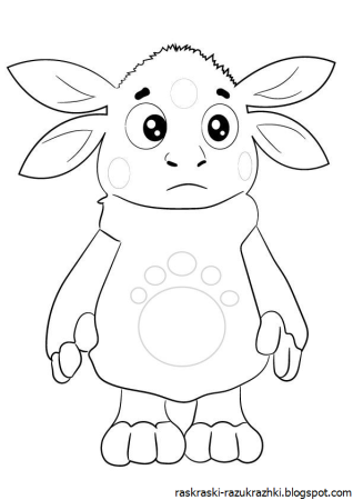 Лунтик рисунок карандашом для детей