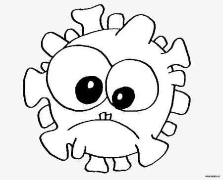 Раскраски микроб коронавирус