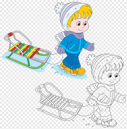 Мальчик на санках
