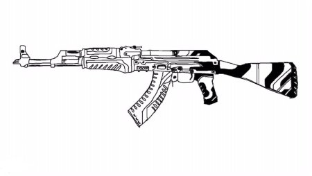 Раскраска КС го АК 47 Азимов