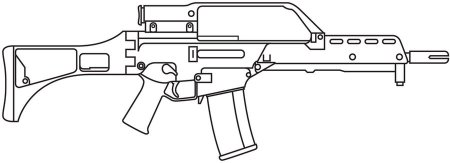 Трафарет автоматическая винтовка g36