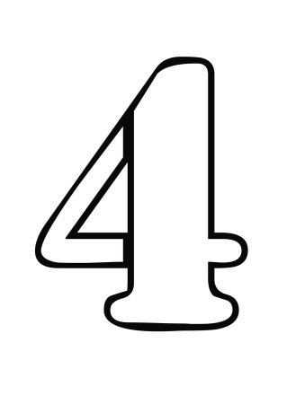 Цифра 1 трафарет