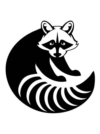 Раскраска малышам. Енот