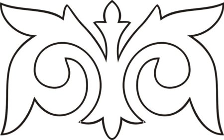 Казахский орнамент трафарет