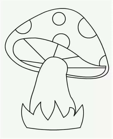 Контур гриба мухомора