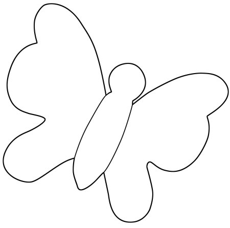 Бабочка трафарет для аппликации