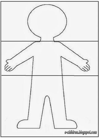 Части тела трафарет для детей