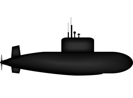 Контур подводной лодки вид сбоку