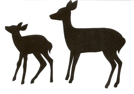 Косуля силуэт