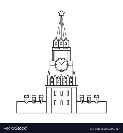 Кремль Москва раскраска
