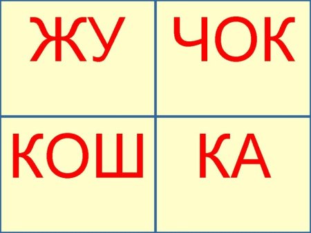Карточки со слогами для детей