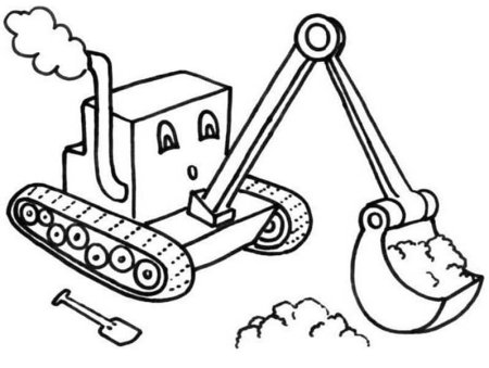 Экскаватор JCB раскраска