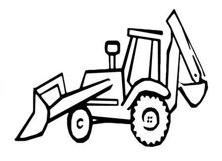 Трактор JCB раскраска